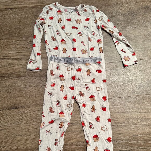 Bellabu Bear Christmas Theme Pajamas Sz 18-24m - Picture 1 of 2